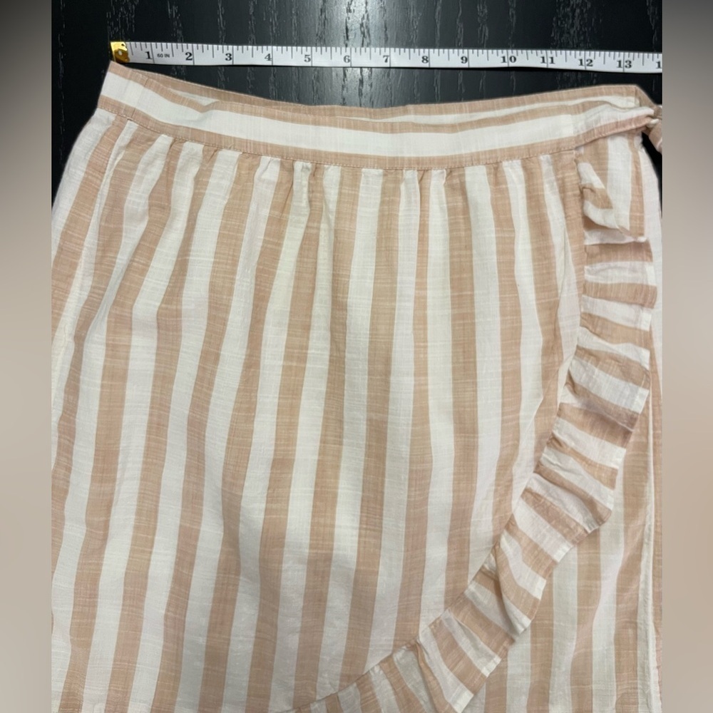J. Crew Striped Ruffle Mini Skirt - Picture 4 of 9